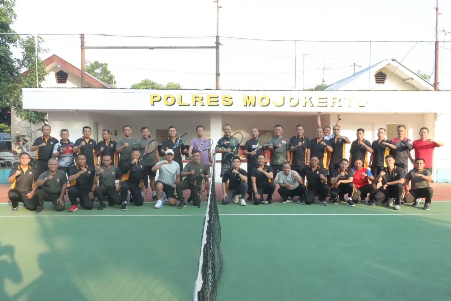 Olahraga Bersama, Wujud Nyata Sinergitas TNI - Polri Di Mojokerto Raya